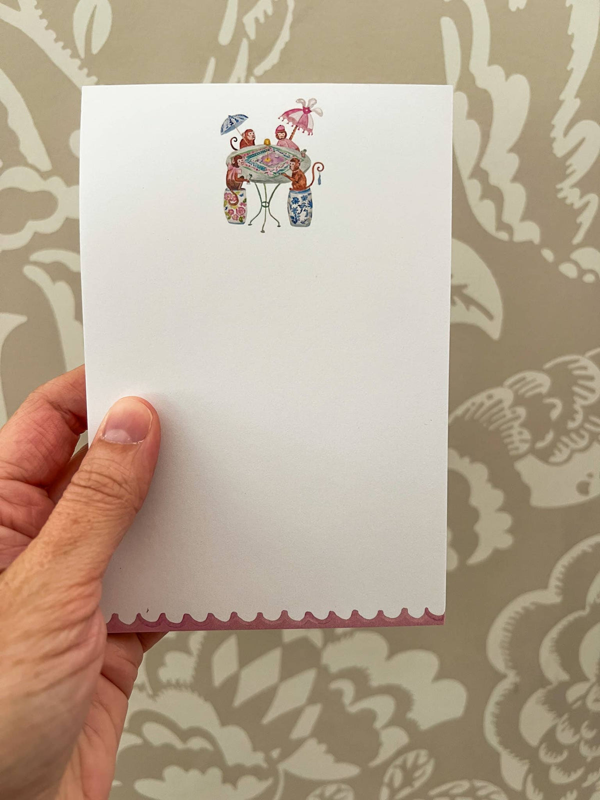 Mahjong Monkeys Watercolor Notepad | 4x6 inches