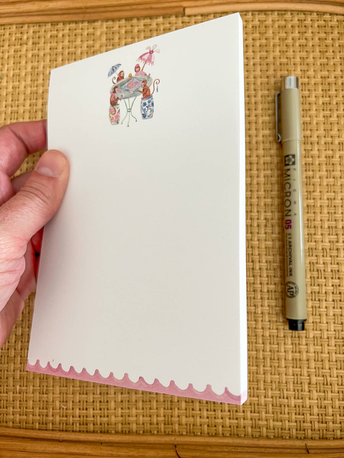 Mahjong Monkeys Watercolor Notepad | 4x6 inches