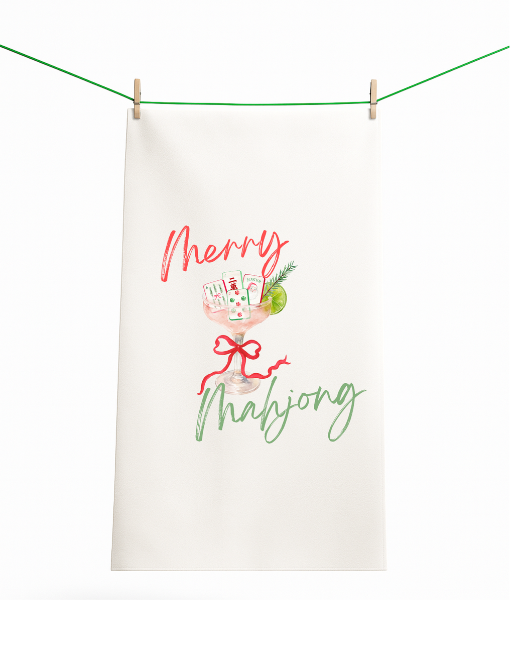 Mahjong Christmas gift towel holiday cute hostess gift