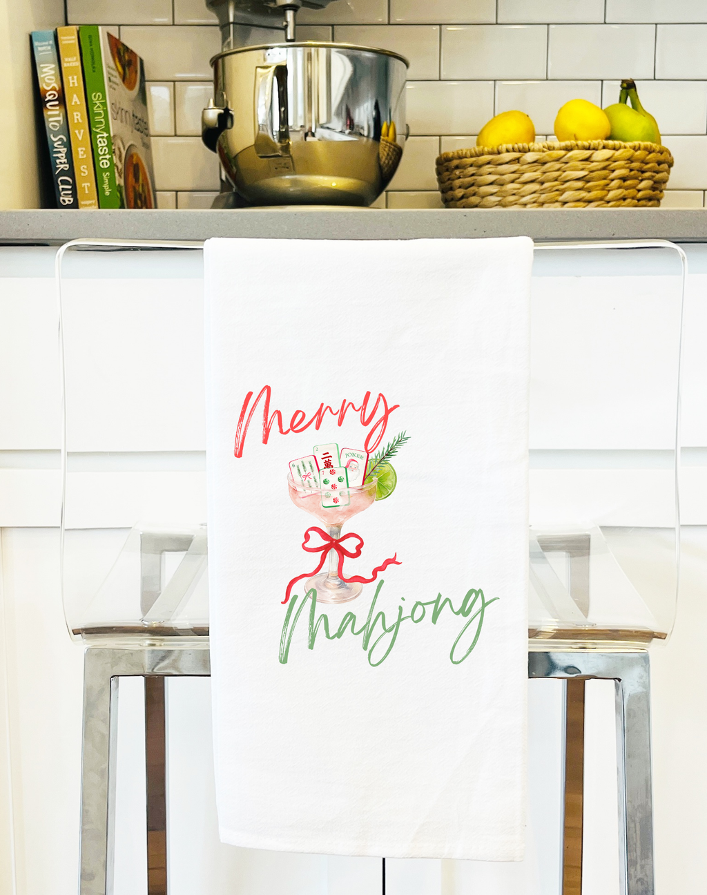 Mahjong Christmas gift towel holiday cute hostess gift