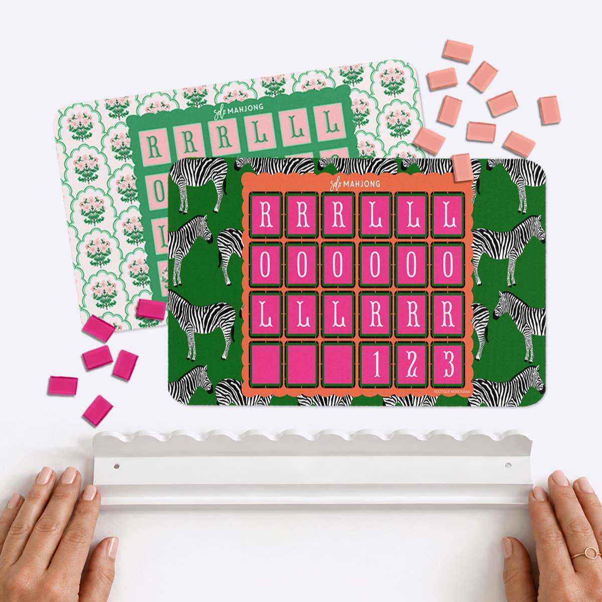 Mahjong Solo Practice Mats, Neoprene, Mix-n-Match Designs