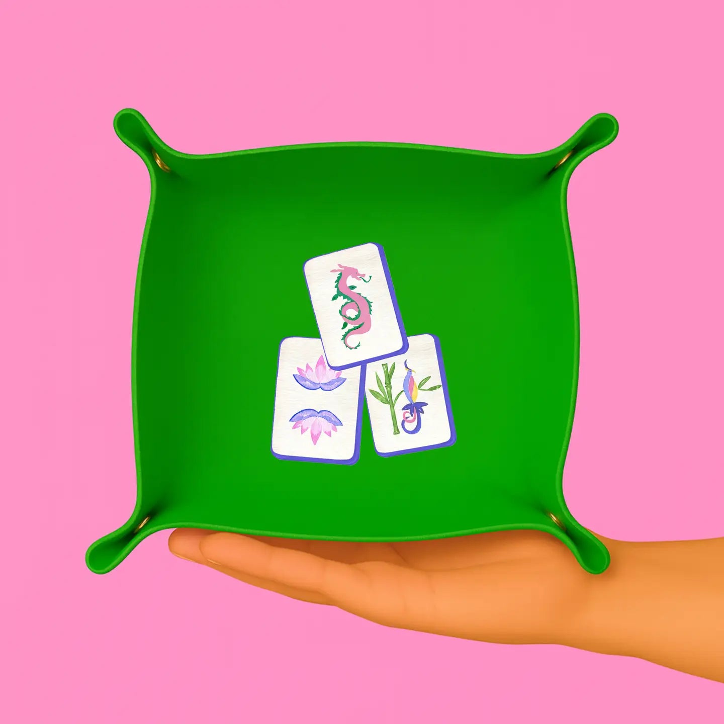 Mahjong tile gift Trinket Gift tray mahjong catchall