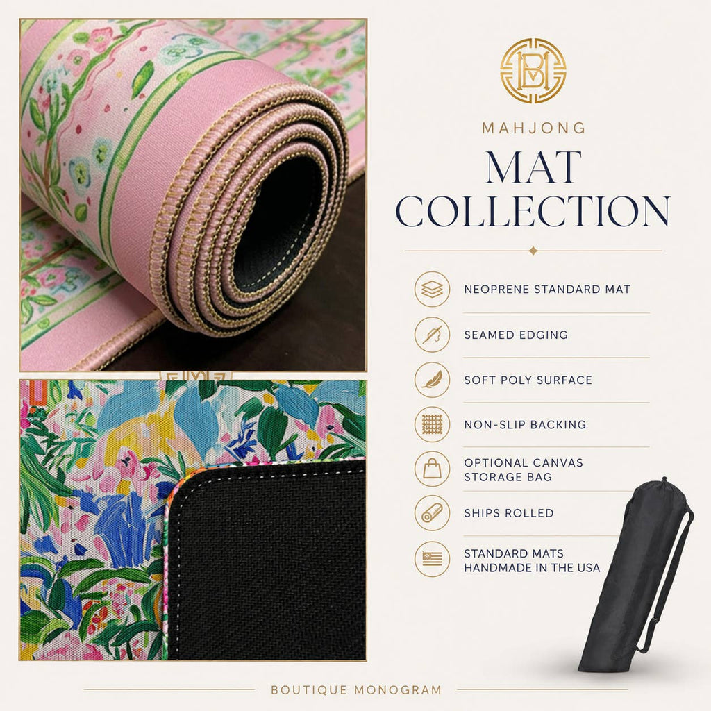 Mahjong Mat 31", Neoprene, Preppy, Boutique Monogram