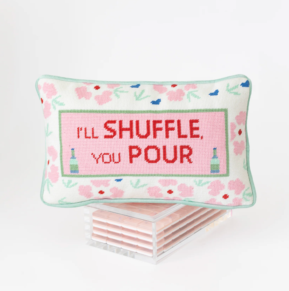 I'll Shuffle You Pour Needlepoint Pillow