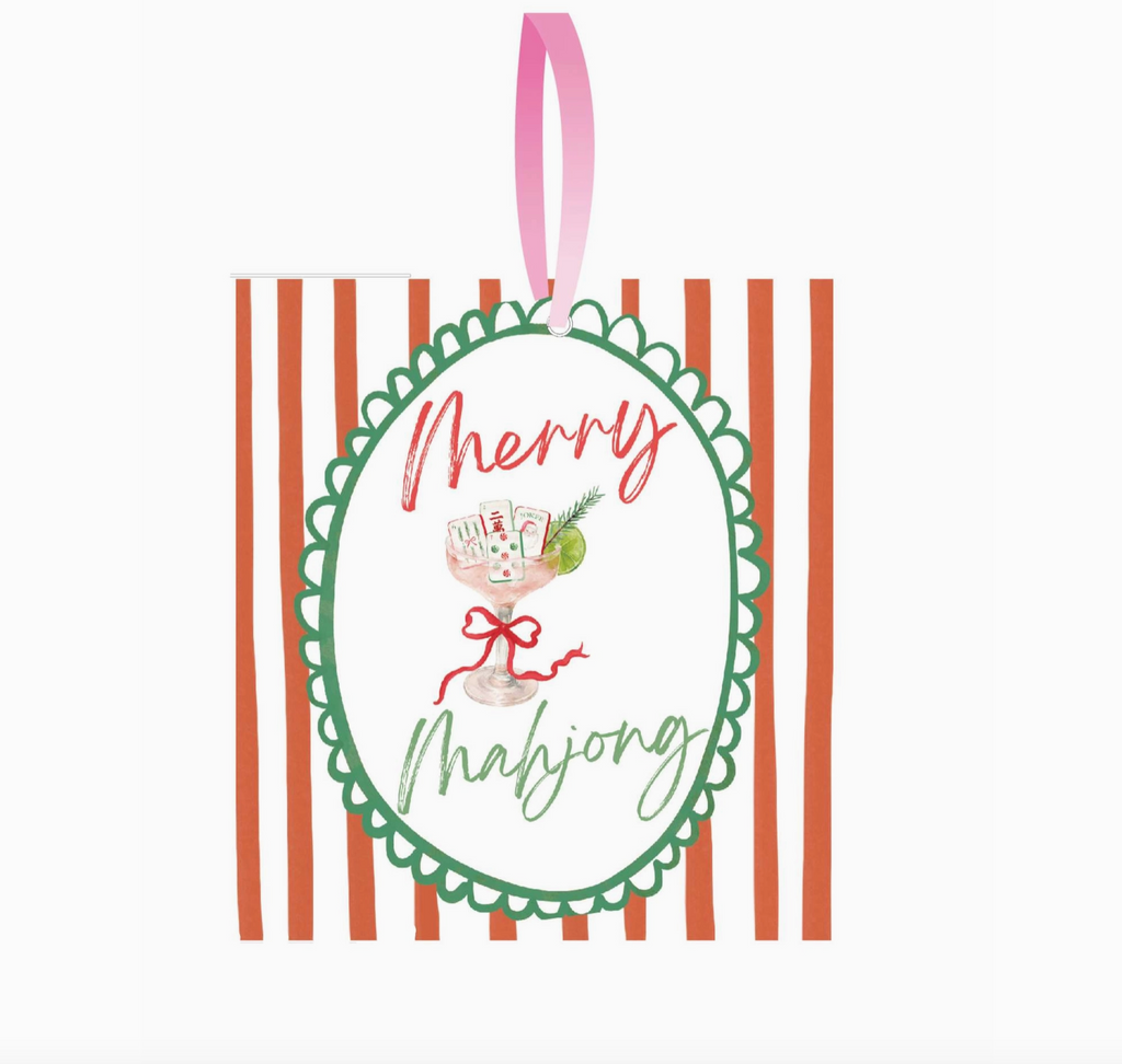 Mahjong Christmas Petite Ornament Acrylic Mahj gift, acrylic