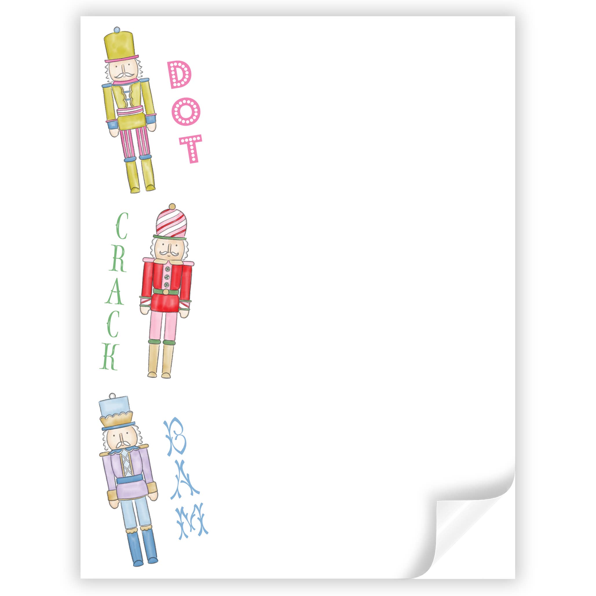Dot Crack Bam Nutcracker Mahjong Notepad